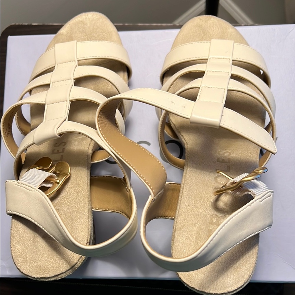 Elegant Cream Strappy Sandals
